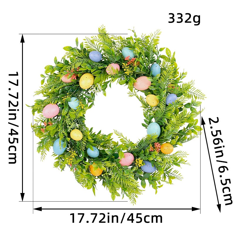 Easter,Friendship Gifts,Thank You,Easter Egg Wreath – Holiday Decoration Door Hanging Wreath